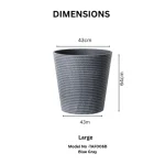 Stone Textured Tall Round Planter Large - Image 3