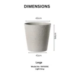 Stone Textured Tall Round Planter Large - Image 4