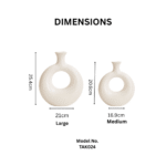 Elysian Orbit Ivory Mist Table Vase Set - Image 2