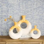 Elysian Orbit Amber Glow Table Vase Set