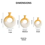 Elysian Orbit Amber Glow Table Vase Set - Image 2