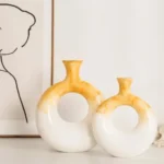 Elysian Orbit Amber Glow Table Vase Set - Image 5