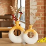 Elysian Orbit Amber Glow Table Vase Set - Image 7