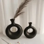 Elysian Orbit Obsidian Noir Table Vase Set - Image 3