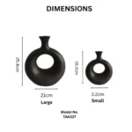 Elysian Orbit Obsidian Noir Table Vase Set - Image 2