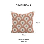 Blush Arc Embroidered Decorative Cushion Cover - Image 2