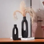 Averin Silhouette Black Table Vase Set