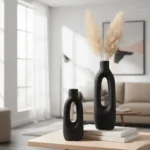 Averin Silhouette Black Table Vase Set - Image 3