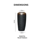 Teal Patina Floor Vase - Image 3