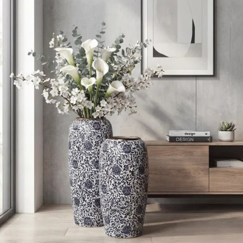 Stone Lace Floor Vase