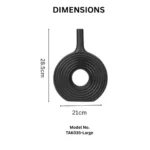 Ripple Rhythm Halo Black Table Vase - Image 2