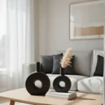 Ripple Rhythm Halo Black Table Vase - Image 4