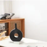 Ripple Rhythm Halo Black Table Vase - Image 5