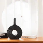 Ripple Rhythm Halo Black Table Vase - Image 6
