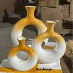 Elysian Orbit Amber Glow Table Vase Set - Image 3