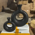 Elysian Orbit Obsidian Noir Table Vase Set - Image 3