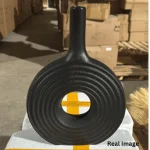 Ripple Rhythm Halo Black Table Vase - Image 4