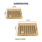 Nature Glow Decorative Solid Wood Serving Tray Set - Image 2