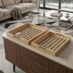 Nature Glow Decorative Solid Wood Serving Tray Set - Image 10