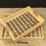 Nature Glow Decorative Solid Wood Serving Tray Set - Image 3