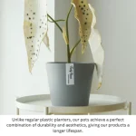 Minimalist Mini Wide Rim Round Plastic Planter Blue Gray - Image 13