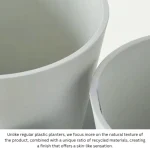Minimalist Mini Wide Rim Round Plastic Planter Blue Gray - Image 12