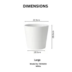 Minimalist Mini Wide Rim Round Plastic Planter White - Image 5