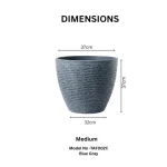 Stone Textured Round Planter Medium - Image 4
