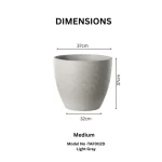 Stone Textured Round Planter Medium - Image 5