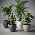 Stone Textured Round Planter Medium - Image 6