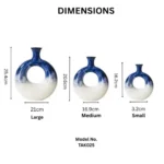 Elysian Orbit Sapphire Tide Table Vase Set - Image 2