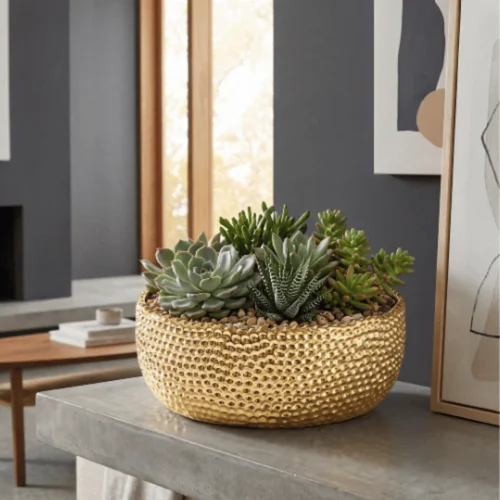 Aurum Ripple Ceramic Bowl