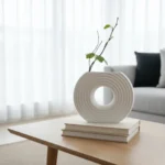 White Half Circle Table Vase - Image 7