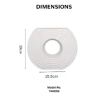 White Half Circle Table Vase - Image 2