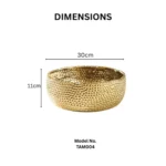 Aurum Ripple Ceramic Bowl - Image 2
