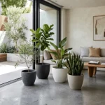 Stone Textured Round Planter Medium - Image 9