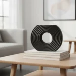 Black Half Circle Table Vase