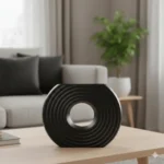 Black Half Circle Table Vase - Image 4