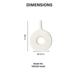 Ripple Rhythm Halo White Table Vase - Image 2