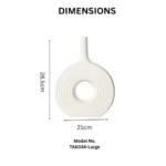 Ripple Rhythm Halo White Table Vase - Image 3