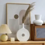 Ripple Rhythm Halo White Table Vase - Image 5