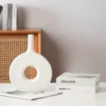 Ripple Rhythm Halo White Table Vase - Image 8