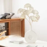 Ripple Rhythm Halo White Table Vase - Image 9