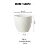 Stone Textured Round Planter Large - Image 2