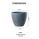 Stone Textured Round Planter Large - Image 4