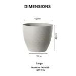 Stone Textured Round Planter Large - Image 5
