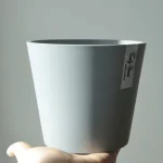 Minimalist Mini Wide Rim Round Plastic Planter Blue Gray - Image 7