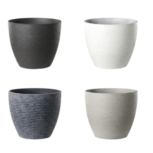 Stone Textured Round Planter Extra Large