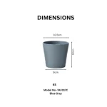 Minimalist Mini Wide Rim Round Plastic Planter Blue Gray - Image 2