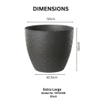 Stone Textured Round Planter Extra Large - Image 2